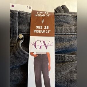 Gloria Vanderbilt Women's Dark Gray Straight Leg Jeans